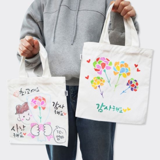 카네이션 스텐실 미니에코백