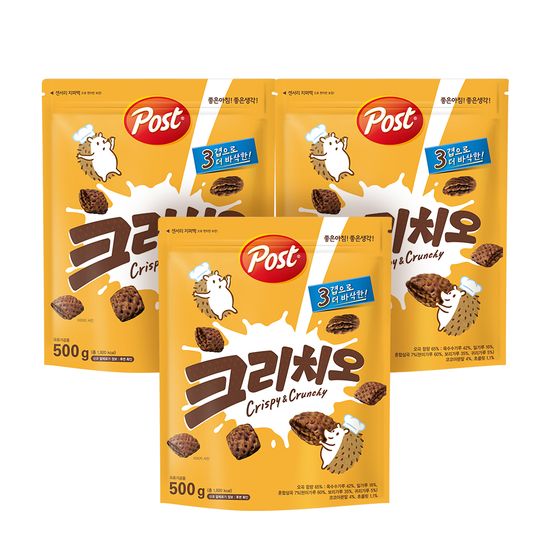 포스트 크리치오 500g 3개 초코 시리얼