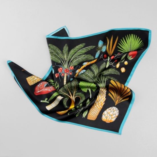 [베네]보테니컬 실크 쁘띠 스카프