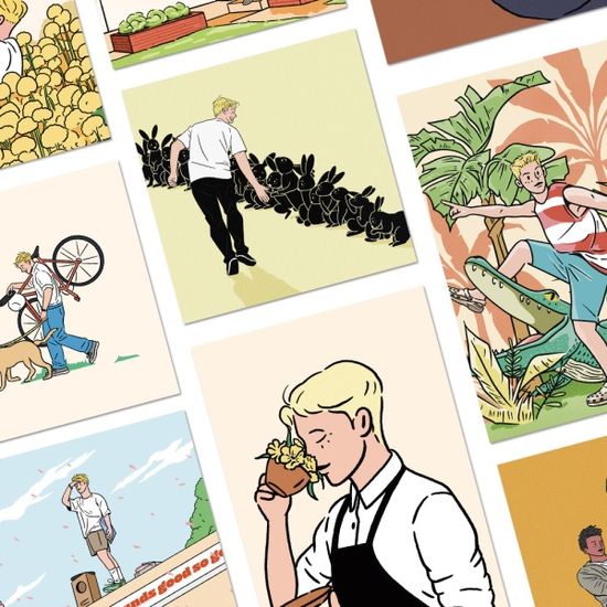 My casual day 신연철 작가  27작품 빅 엽서 감성 일러스트 그림 1매