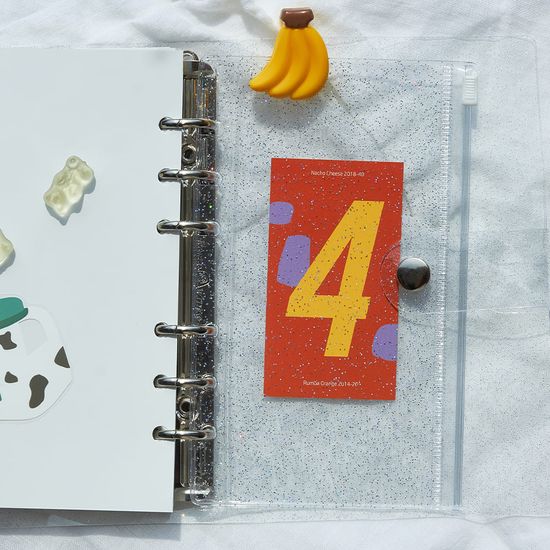 루카랩 아카이브 6공 글리터 PVC 지퍼백