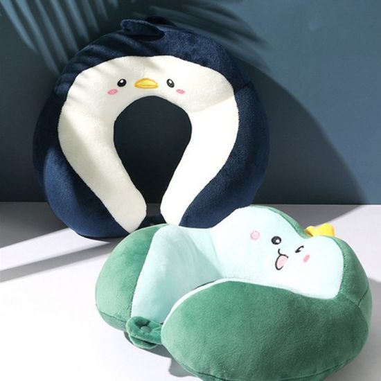 캐릭터 여행용 목베개 메모리폼 U자형 목쿠션 휴대용 