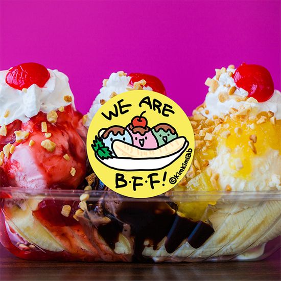 I Scream 원형 스티커