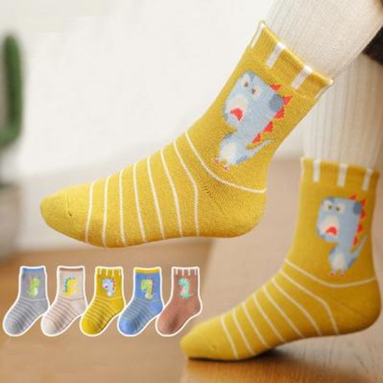 준캡 아동겨울양말 스트라이프공룡