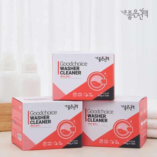 기분좋은선택 99.9%세균박멸 안심세탁조클리너 12개입