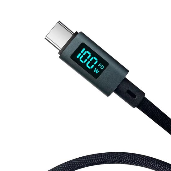 디스플레이 CtoC 100w 고속충전 케이블 BOS-100LCD