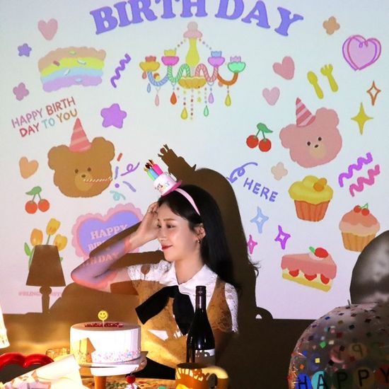 생일빔 파티용품 미니빔 프로젝터 홈파티 이벤트