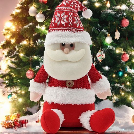 [도토로] 눈꽃 산타 크리스마스 장식 인형