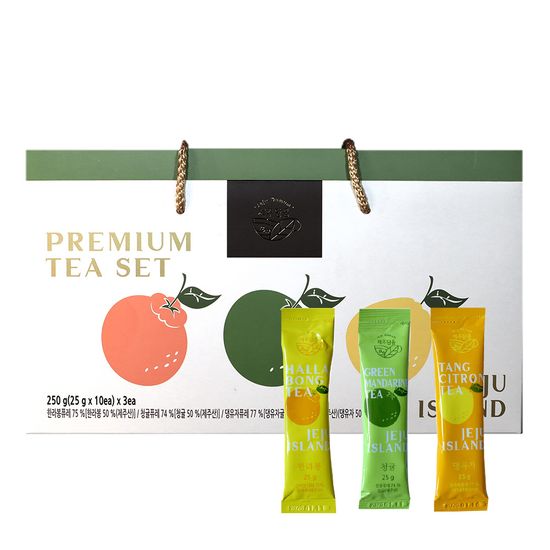 [제주담움] 과실차 스틱 3종 선물세트(한라봉차/청귤