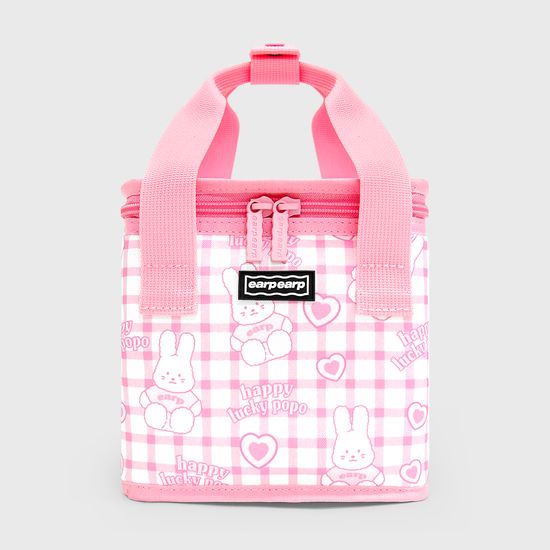 CHECK PATTERN HEART POPO(보냉백)