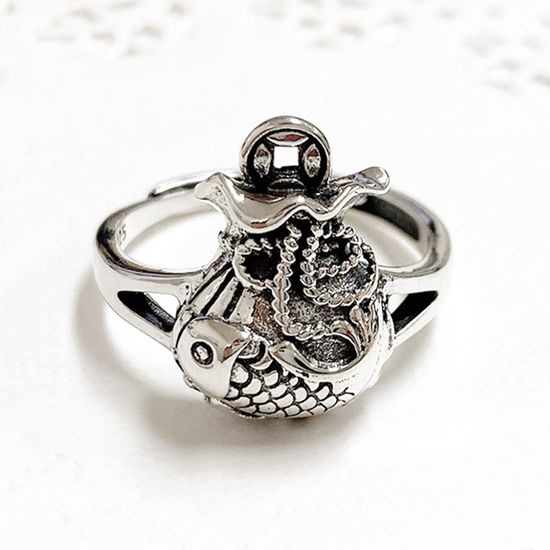 순은반지 복이들어오는 물고기반지 프리사이즈