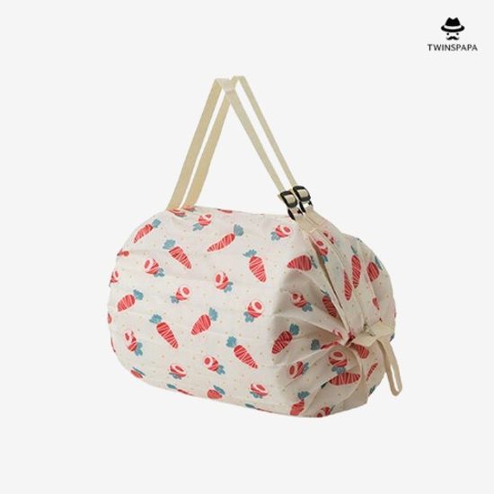 휴대용 접이식 숄더 쇼핑백(P0000TWG/6컬러/1+1)