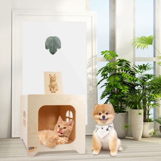 피터펫 강아지 고양이 원목 하우스 소형견 중형견