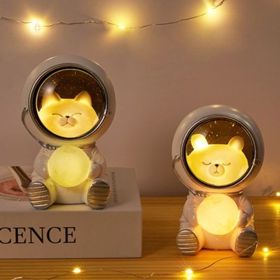  비행사 우주곰 우주냥 비행사 LED 미니 무드등