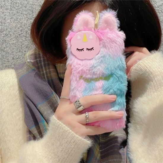 아이폰 14 13 12 11 유니콘 카메라보호 겨울 털케이스