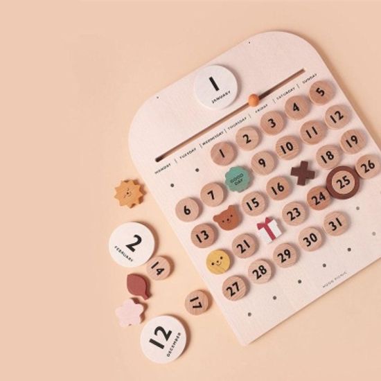만년달력 DIY 링 포인트 자석부착 디데이 우드 캘린더
