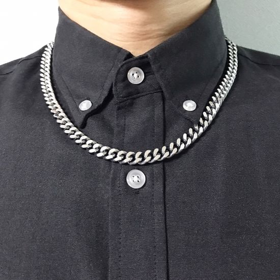 커브 두꺼운 대중적인 은목걸이 925실버 인기  