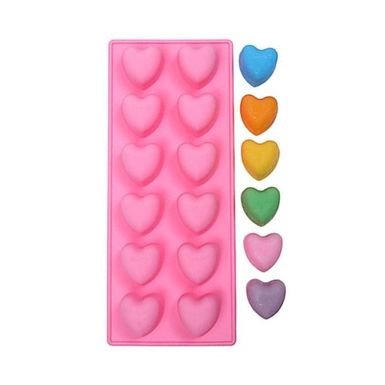 베이킹 초콜렛 두줄 하트 실리콘 몰드 12구(W4DD57E)