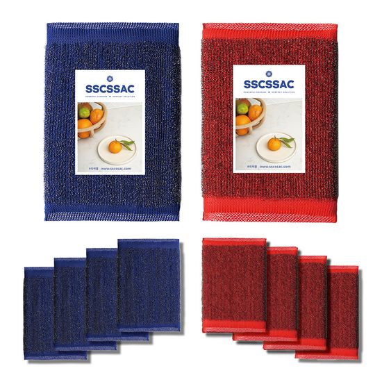 쓱싹 강력 울스텐수세미 베이직 레드5P+블루5P