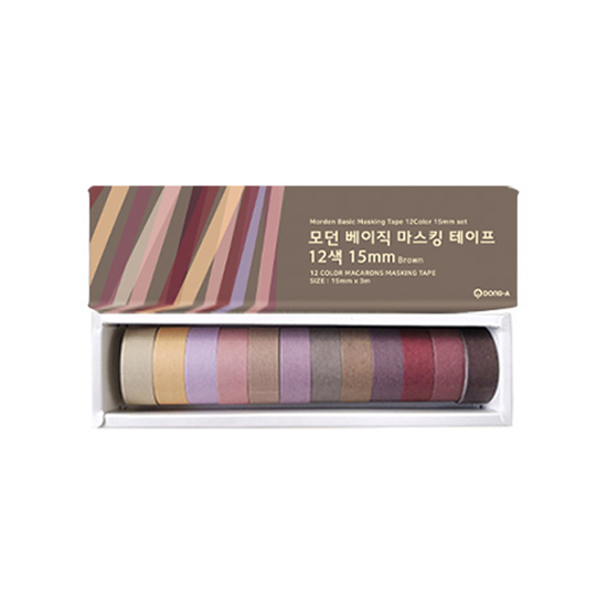 투코비 모던베이직 마스킹 테이프 15mm 12색