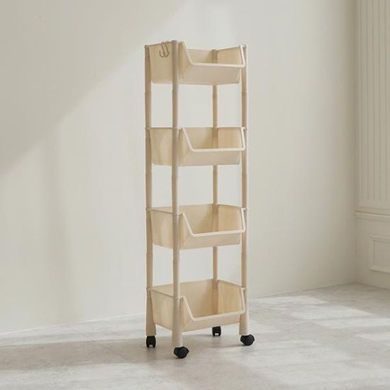 라운드 심플 이동식 트레이 4단