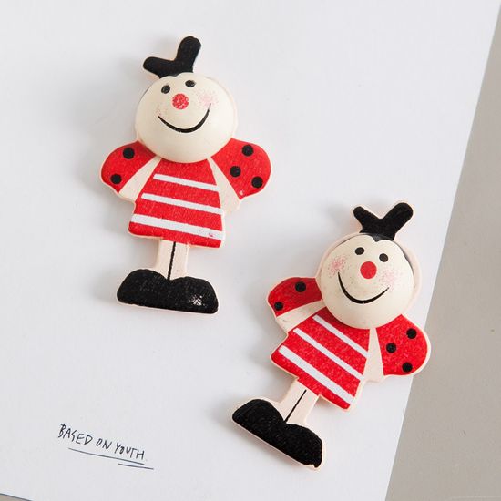 [1+1] 만들기 재료 레드인형 무당벌레 스티커 10개입