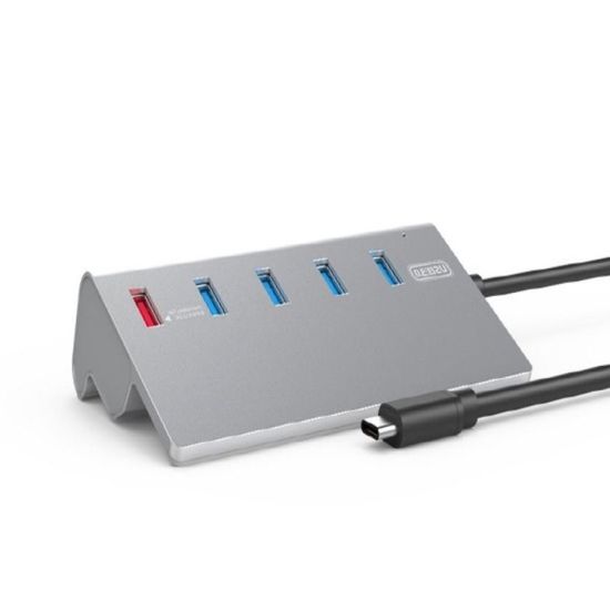 USB QC 타입C 5포트 무전원 멀티허브 PC 충전 연장