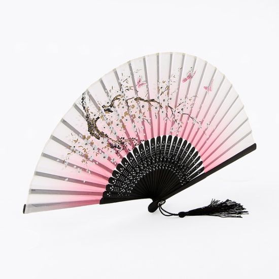 복사꽃 접이식 대나무 부채 / 선물용 접부채