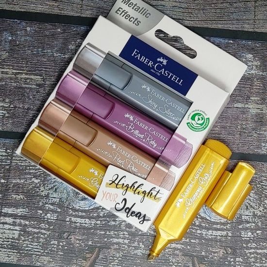 파버카스텔 텍스트라이너 메탈릭 형광펜 4색 A 154623