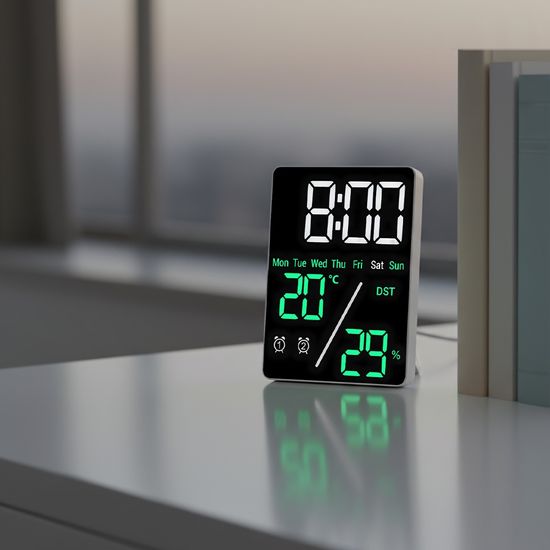 LED 디지털 탁상시계 / 알람 온도계 습도계 LBF560D