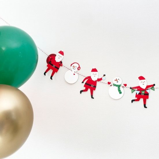 J 산타와 눈사람 크리스마스 가랜드
