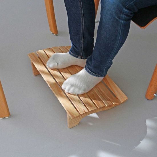 에코상사 고무나무 원목 와이드 발받침대