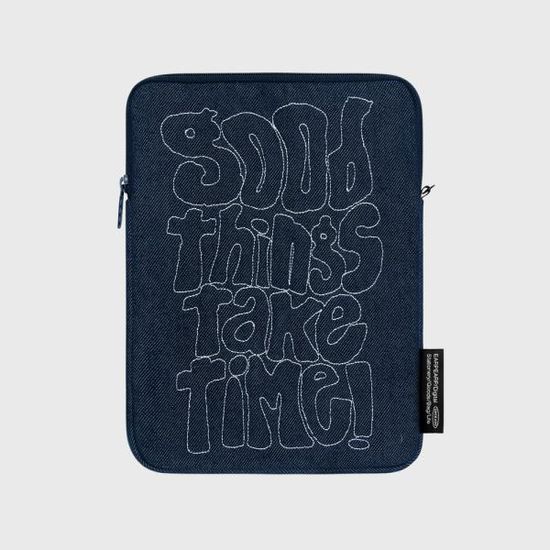 GOOD THINGS TAKE TIME-DENIM(아이패드 파우치)