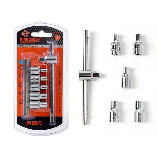 킹퀸 14형 E소켓 별복스알 슬라이딩 T핸들 렌치