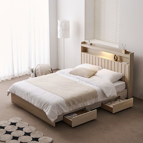 보루네오 브릭스 LED 서랍형 침대 SS_9존 유로탑매트