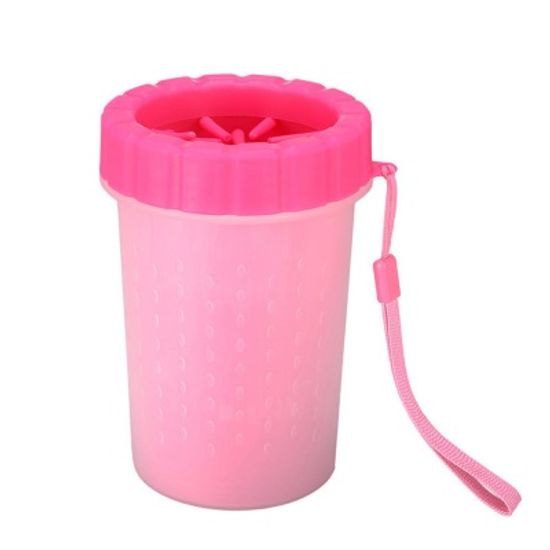 강아지 고양이 애견 발 세척기 발바닥 발씻기 레드