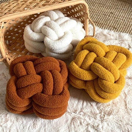 양털 꽈배기 덴마크 매듭 소파쿠션