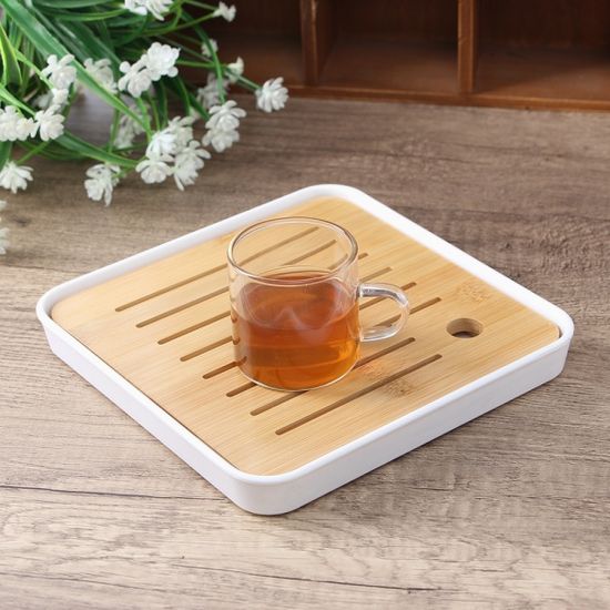 정사각 다기트레이 차판(20cm)/ 퇴수기 다도 찻상