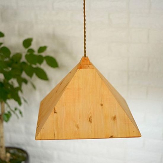 우드 피라미드 1등 [LED전구포함]