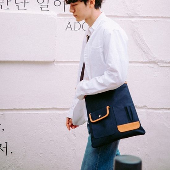 아날로그무드 다이얼로그 토트백 (네이비)