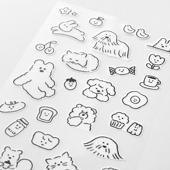 Diary Seal Two Sheets - Cute Motif