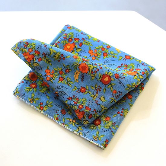 푸른 꽃 (손수건 스카프)