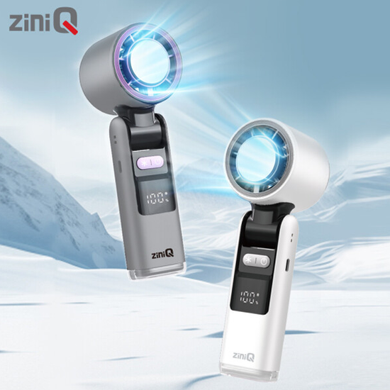 지니큐 아이스쿨링팬 BLDC 휴대용 미니탁상용 접이식 