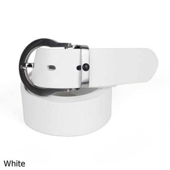 [디꾸보]실버 하프 버클 남성 가죽벨트 M-GB479R