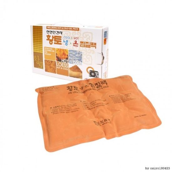한일 의료기 천연인견사 황토 냉온 찜질팩 찜질기 목/