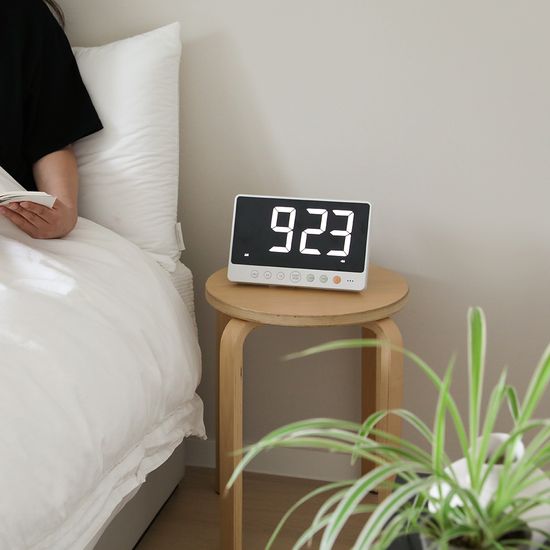 [무아스] 빅스크린 24cm LED 충전식 타이머 시계