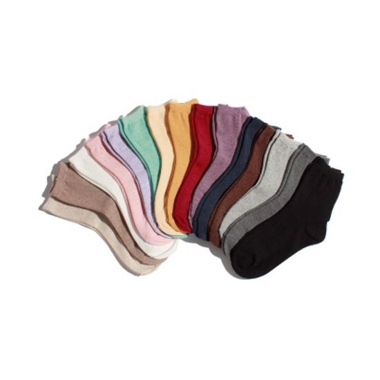 [5팩] 여성용 #0122 BASIC COLOR RIB SOCKS