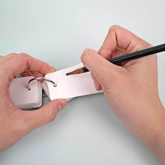 일 미니 단어 노트 카드링 휴대용 카드 검정(WF3D2EF)