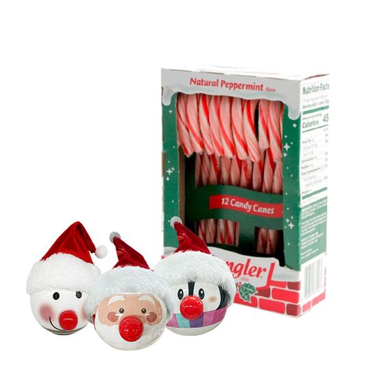 스팽글러캔디케인(레드화이트)(+LED오너먼트 택1)