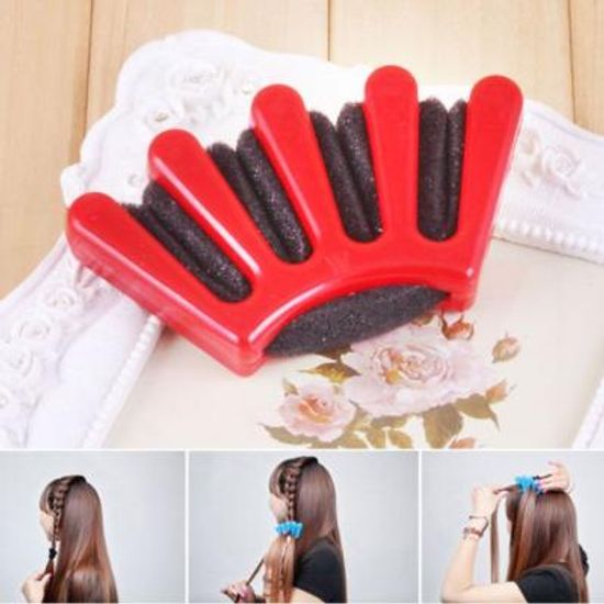 헤어 벼슬 땋기가이드 1개(색상랜덤)